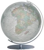 Columbus 234081 Alba Leuchtglobus Edelstahl 40 cm Globus Doppelbild physisch/politisch Antik Weltkugel Erde Globe Earth